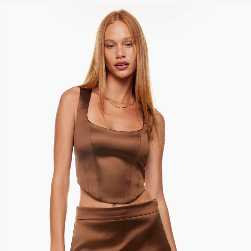 Aritzia Sunday Best Satin Top